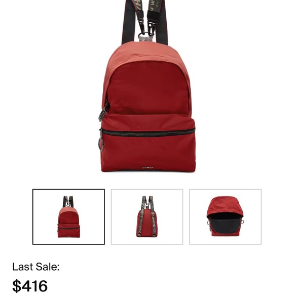 OFF White Mini Red Backpack NWOT - Picture 4 of 8